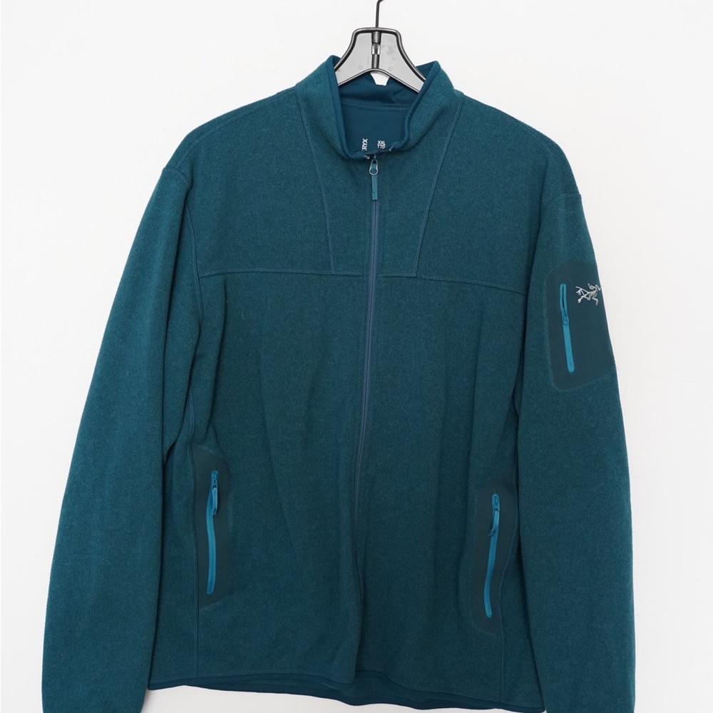 Arcteryx Covert Polartec Full Zip Fleece Jacket Green Blue Men’s Size XXL